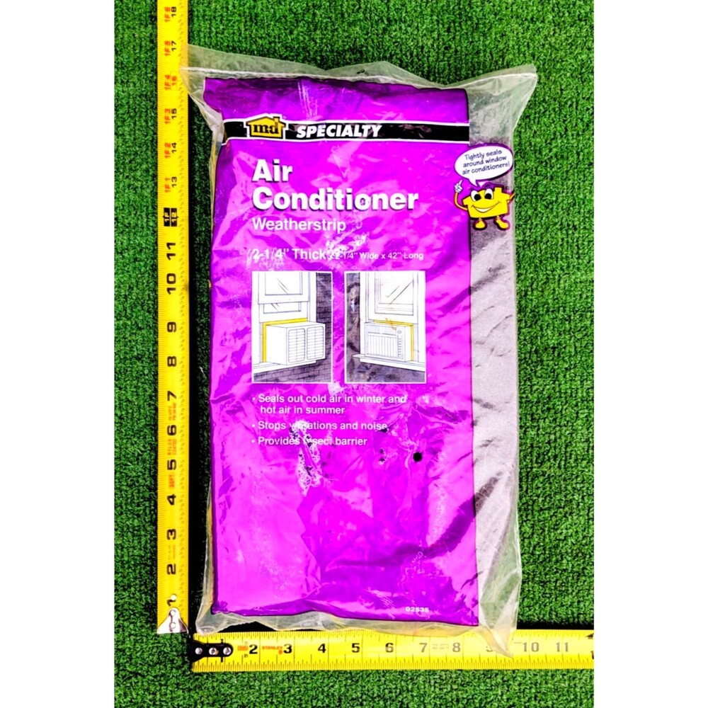 MD 2-1/4"W x 42"L Window AC Air Conditioner Foam Weather Seal Strip 02535 NIP